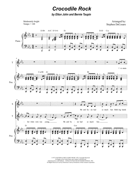 Crocodile Rock (arr. Stephen DeCesare)