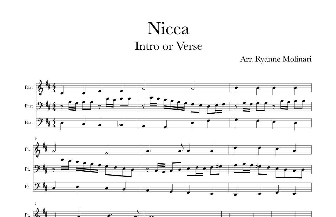 Nicea Hymn Introduction (arr. Ryanne Molinari)