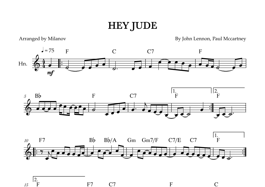 Hey Jude (arr. Milanov)