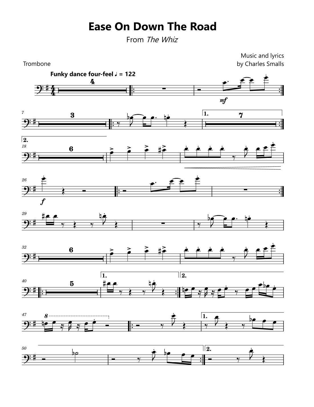 Ease On Down The Road (arr. David Lartey)