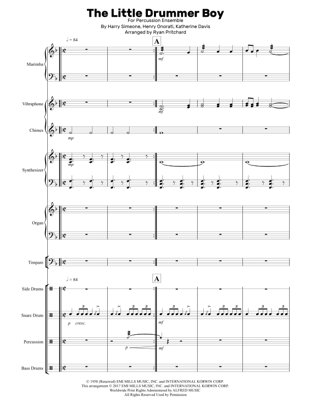 The Little Drummer Boy (arr. Ryan Pritchard)