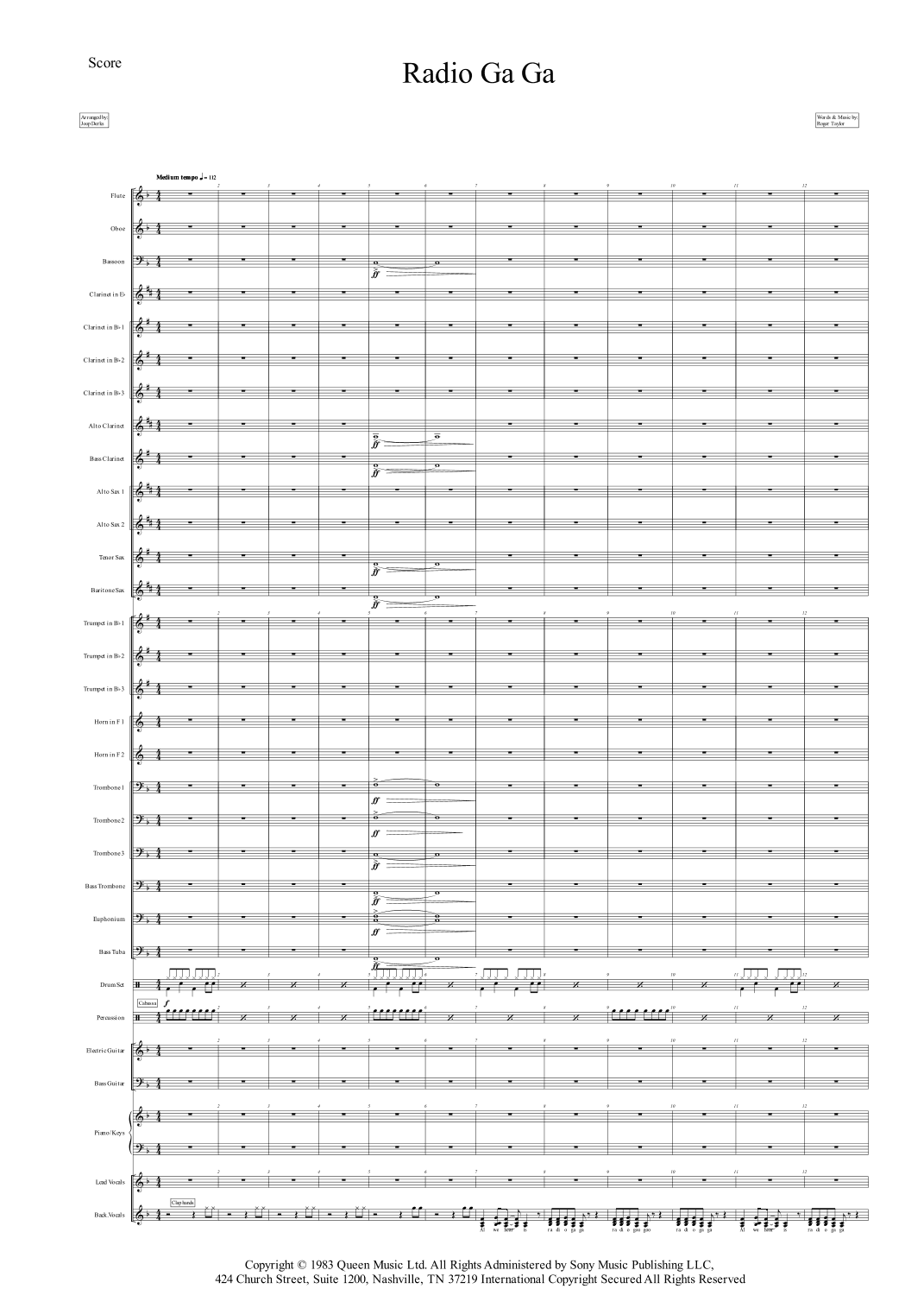 Radio Ga Ga (arr. Joop Derks)