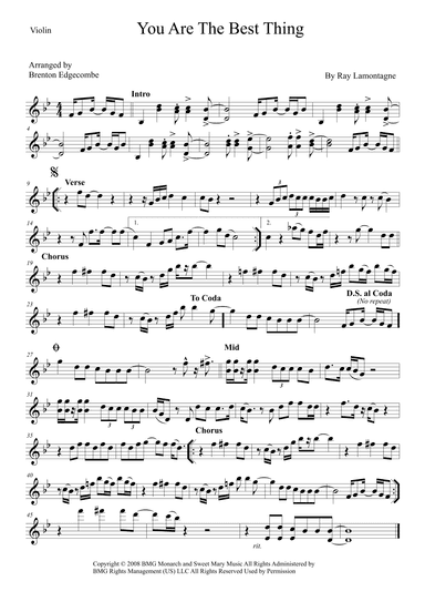 You Are The Best Thing (arr. Brenton Edgecombe)