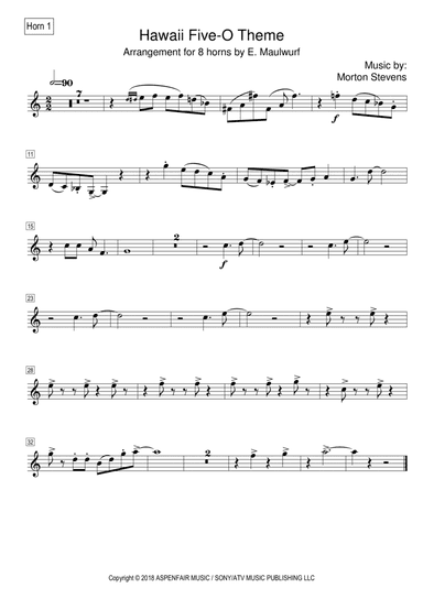 Hawaii Five-o Theme (arr. Maulwurf)