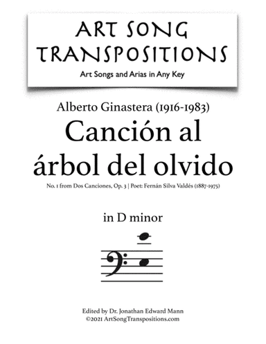 Ginastera (arr. ArtSongTranspositions.com)