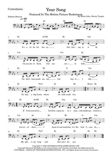 Your Song (arr. Rafaela Moreira)
