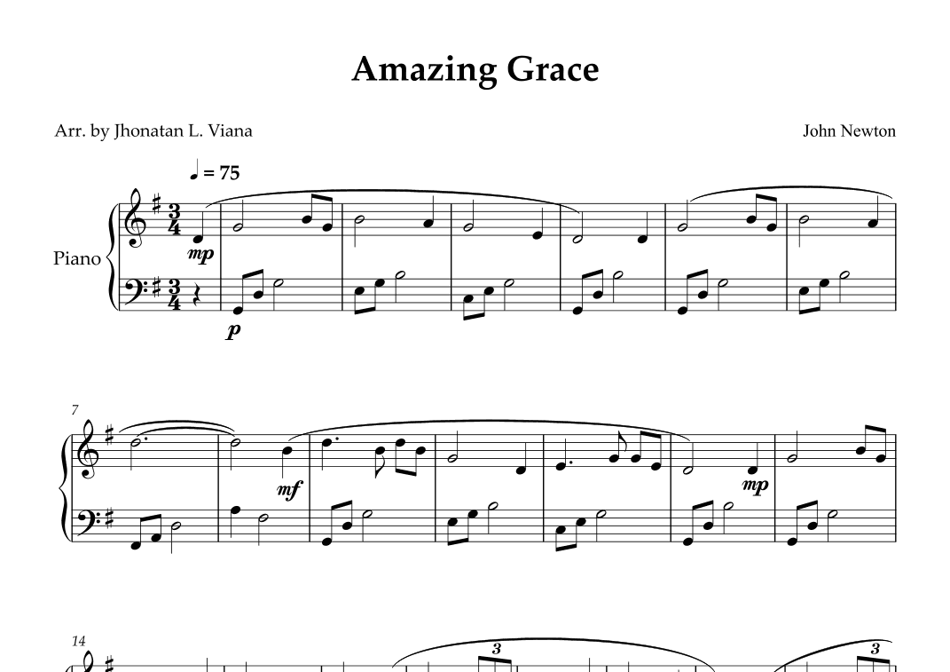 Amazing Grace (arr. Jhonatan Lucio Viana)