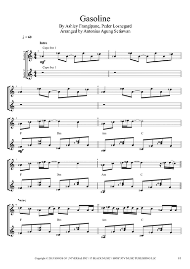 Gasoline (arr. Antonius Agung Setiawan)