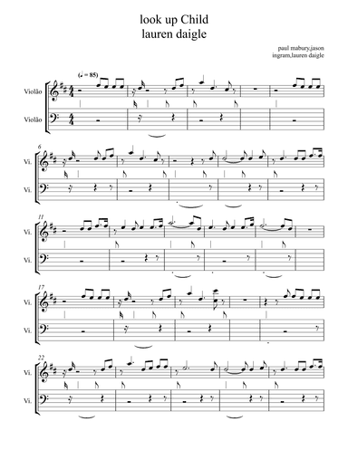 Look Up Child (arr. by ezequiel)