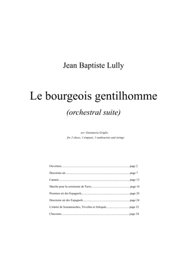 Lully - Le Bourgeois gentilhomme Suite (arr. Gianmaria Griglio)