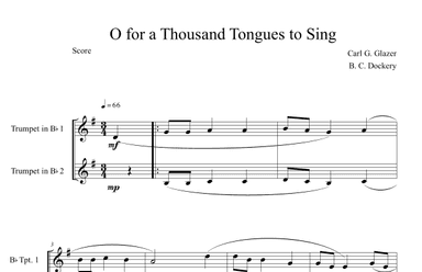 O for a Thousand Tongues to Sing (Trumpet Duet) (arr. B. C. Dockery)