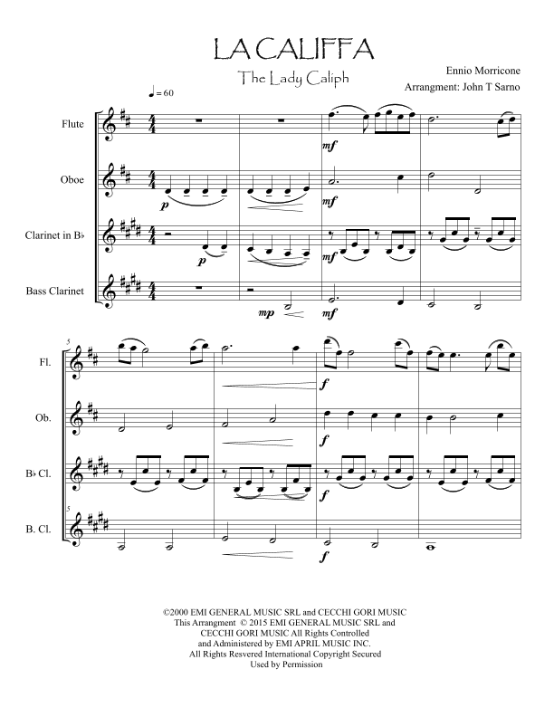 La Califfa (arr. John T Sarno)