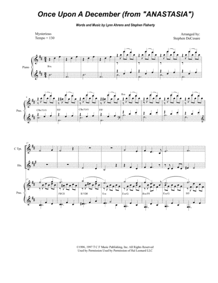 Once Upon A December from the Twentieth Century Fox Motion Picture ANASTASIA (arr. Stephen DeCesare)