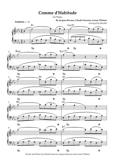 Comme D'habitude (arr. HVIL)