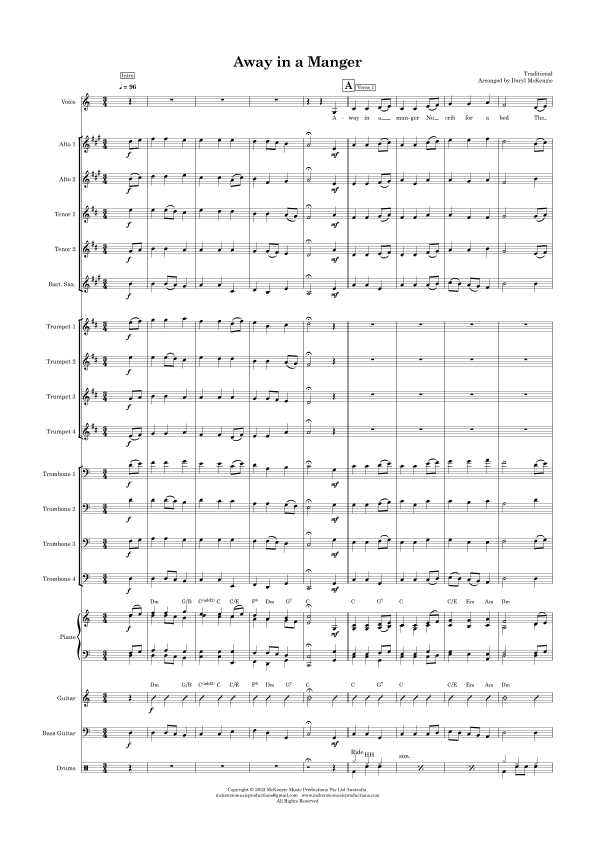 Away in a Manger - Vocal with Big Band (arr. Daryl McKenzie)