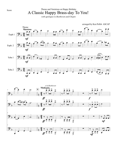 A Classic Happy Brass-day To You (arr. Ken Pollitt)