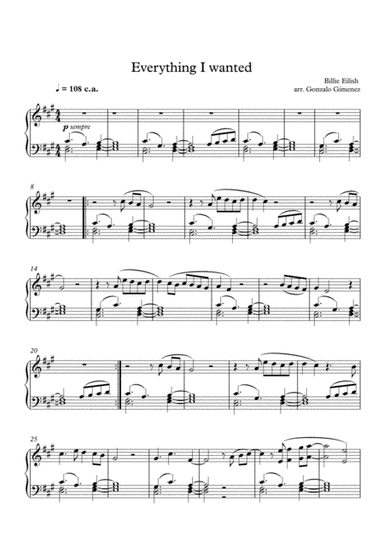 Everything I Wanted (arr. Gonzalo Gimenez)