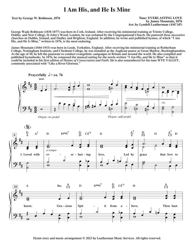 I Am His, and He Is Mine (arr. Lyndell Leatherman)