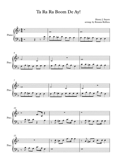 Ta Ra Ra Boom De Ay (arr. Roxana Belibou)