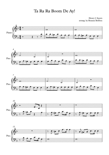 Ta Ra Ra Boom De Ay (arr. Roxana Belibou)