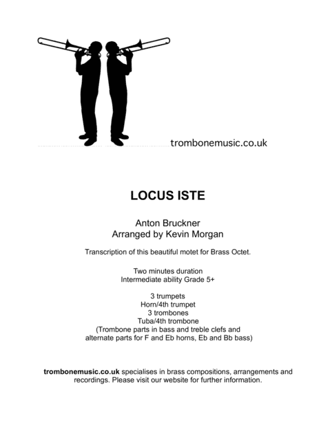 Locus Iste (arr. trombonemusic.co.uk)