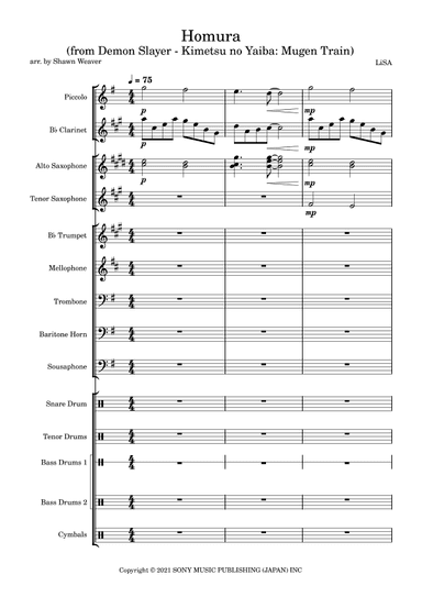 Homura (arr. Shawn Weaver)