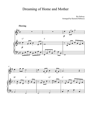 Dreaming of Home and Mother (arr. Kaiserin Rebecca)