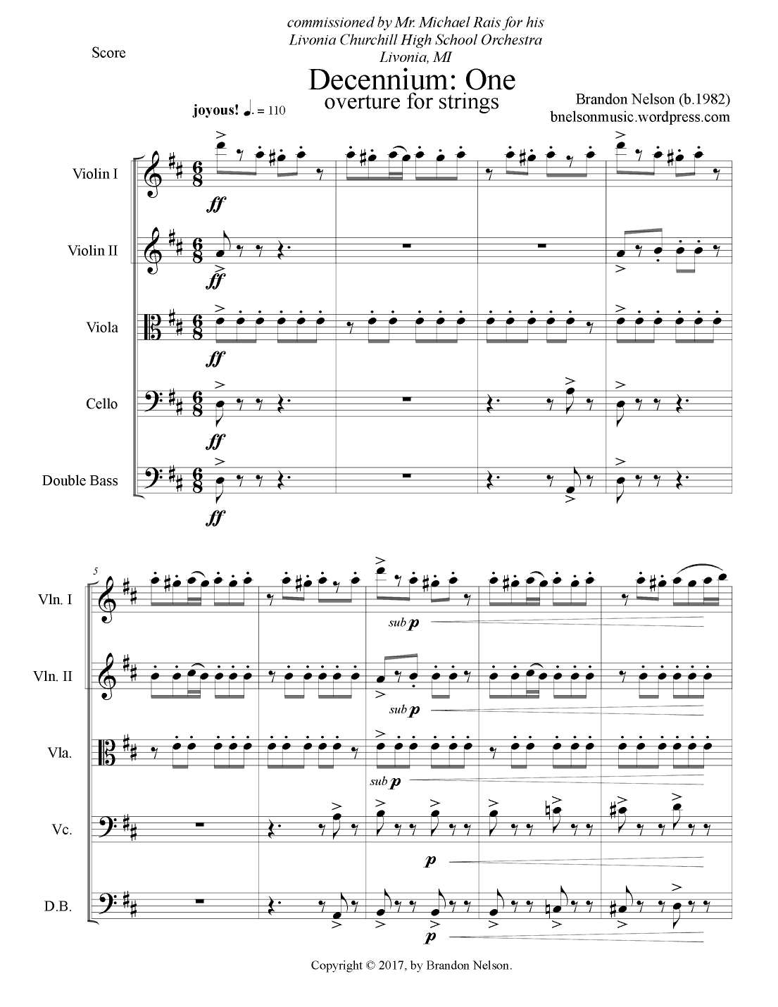 Decennium: One (for string orchestra)