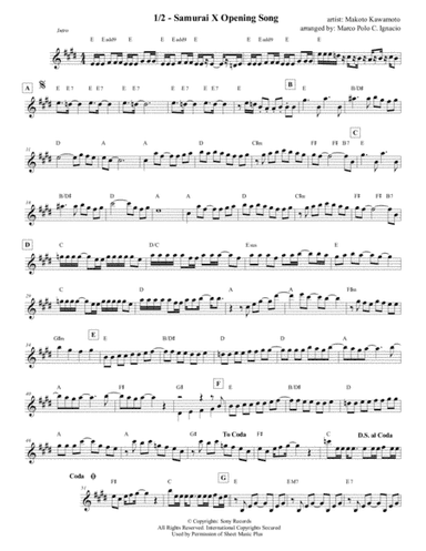 Samurai X Cues (arr. Marco Polo Ignacio)