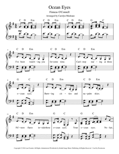 Ocean Eyes (arr. Carolyn Medrano)