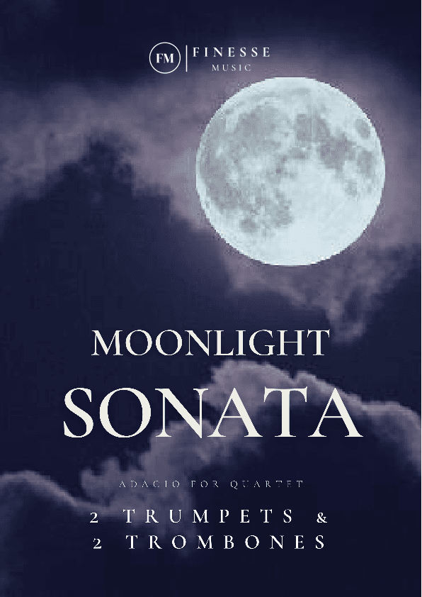 Moonlight Sonata for 2 Trumpets in Bb + 2 Tenor Trombones (quartet) (arr. Ivan de Andrade)