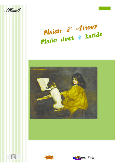 Plaisir d'amour love song easy piano duet 4 hands (arr. PianoSheetNow)