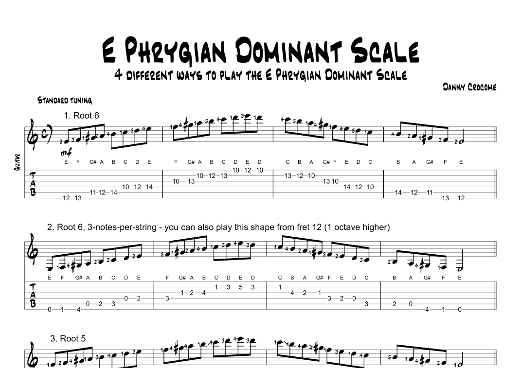 E Phrygian Dominant Scale (4 Ways to Play)