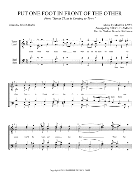 Put One Foot In Front Of The Other (arr. Steve Tramack)