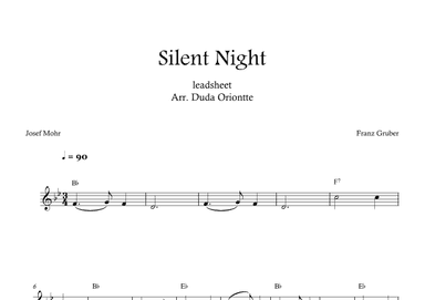 Silent Night (Bb major - leadsheet - no lyrics) (arr. Duda Oriontte)