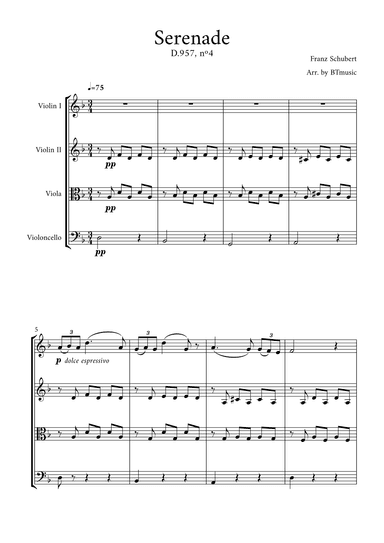 Serenade (D.957, n.4) - Schubert (arr. BTmusic)