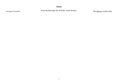 'Adagio' from 'Gran Partita' (arr. Conrad Ho)