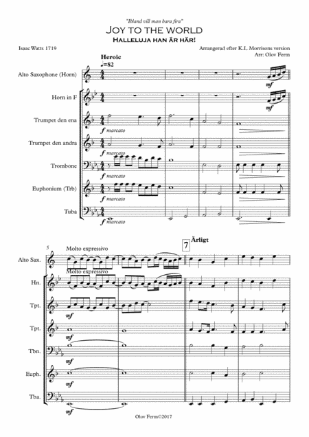 Joy to the world (arr. Olov Ferm)