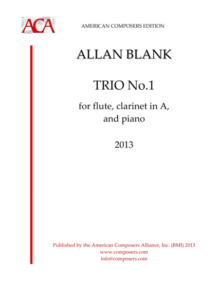 [Blank] Trio No. 1 for Flute, Clarinet, and Piano