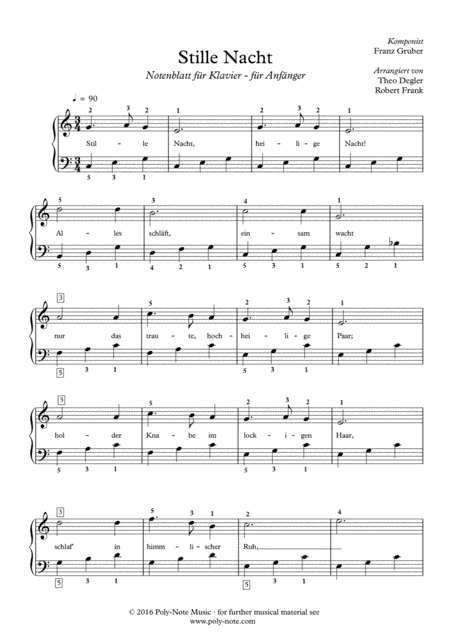 Stille Nacht (arr. Theo Degler, Robert Frank)