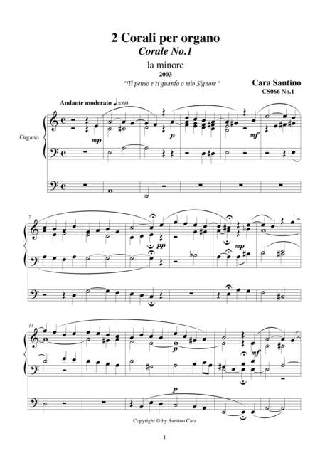 2 Chorales for organ - CS066