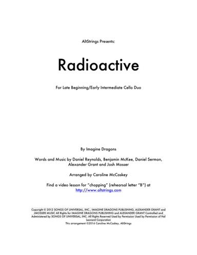 Radioactive (arr. Caroline McCaskey)