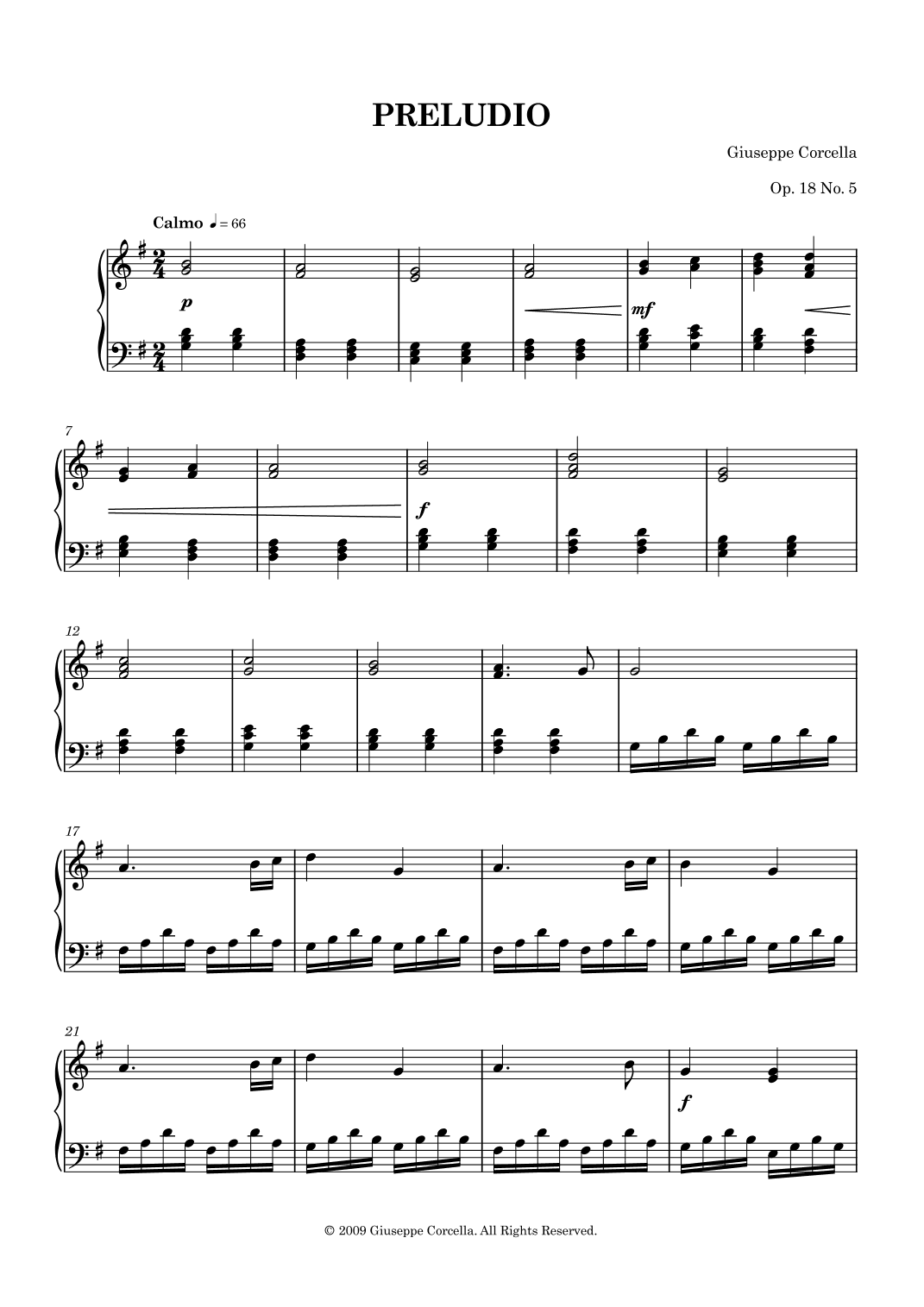 Preludio Op. 18 No. 5