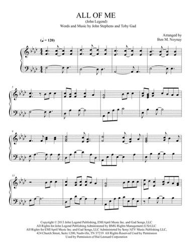 All Of Me (arr. Ben M. Noynay)