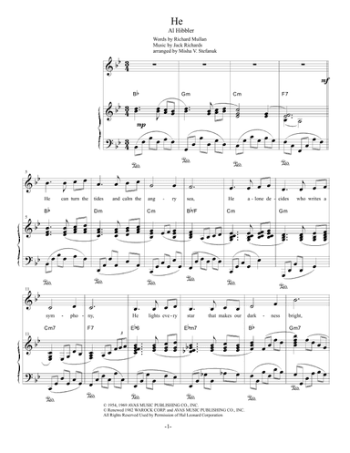 He (arr. Misha Stefanuk)