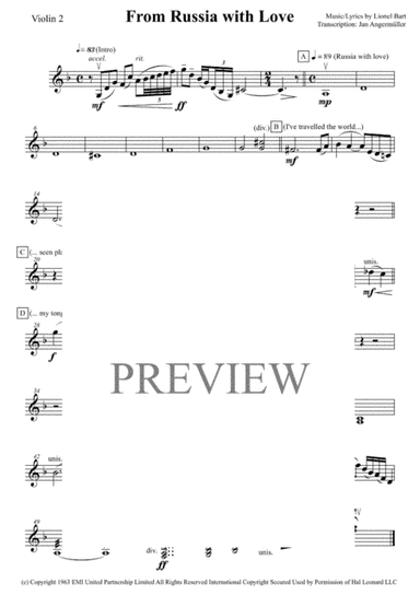 From Russia With Love (arr. Jan Angermüller)