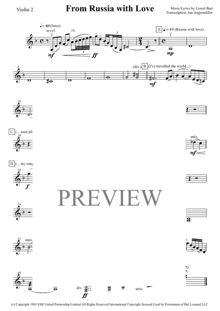 From Russia With Love (arr. Jan Angermüller)