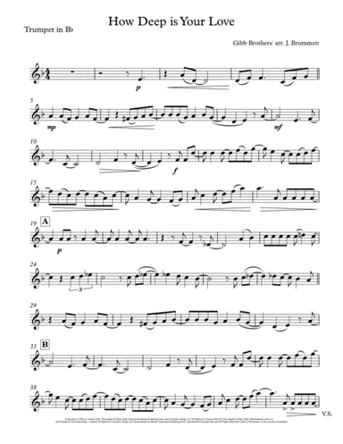 How Deep Is Your Love  from the Motion Picture SATURDAY NIGHT FEVER (arr. Jennifer Brummett)