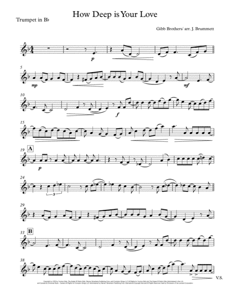 How Deep Is Your Love  from the Motion Picture SATURDAY NIGHT FEVER (arr. Jennifer Brummett)