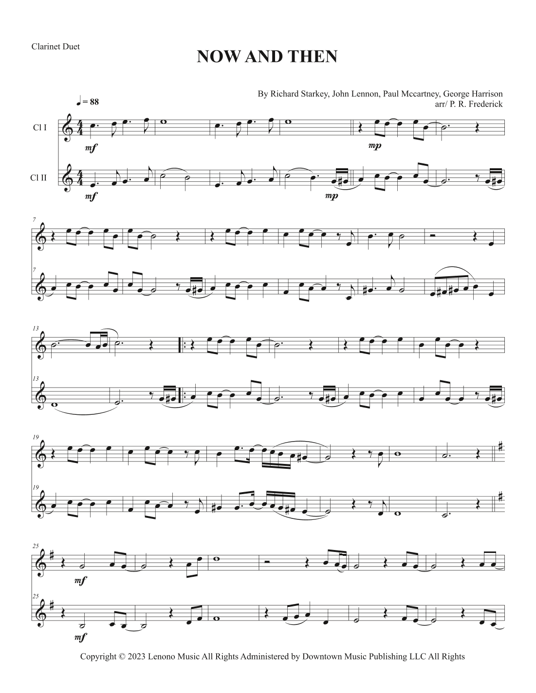 Now And Then (arr. P. R. Frederick)